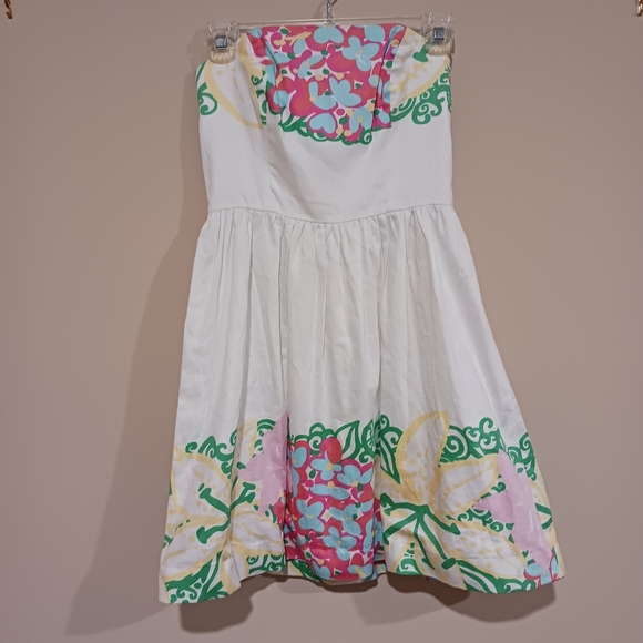 Lilly Pulitzer Lottie Dress Resort White Mariposa Placed - Picture 3 of 15